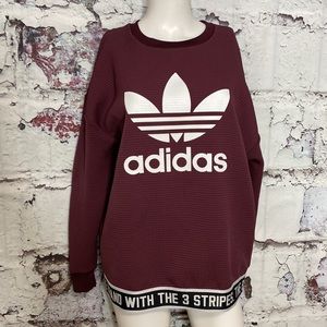 Adidas womens sweatshirt oversized S. Waffle material
